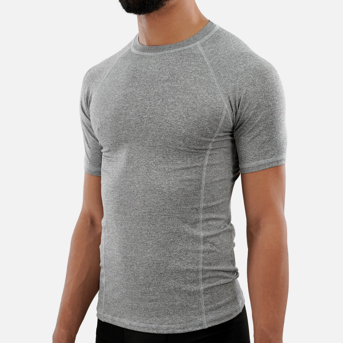 Melange Gray Compression Shirt