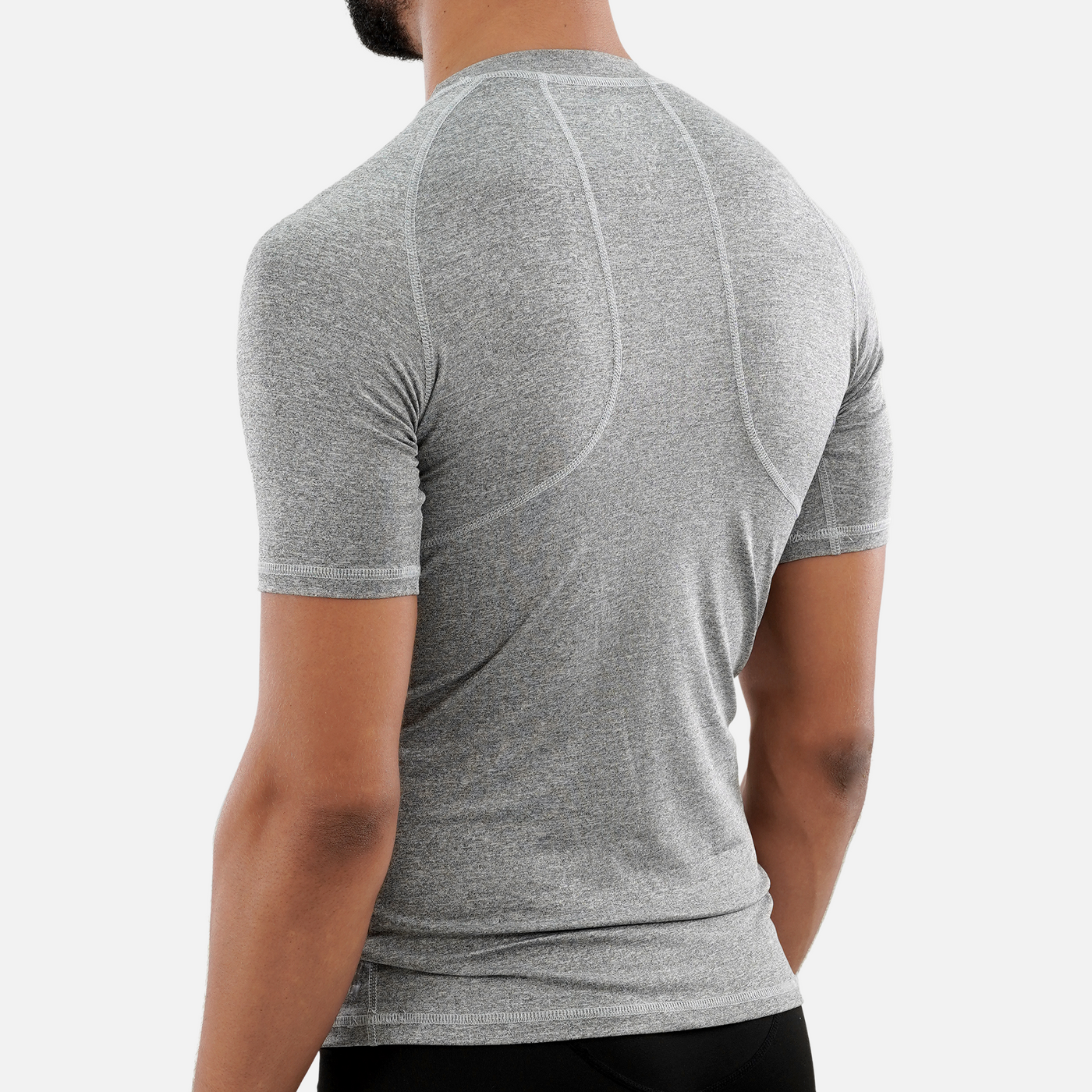 Melange Gray Compression Shirt