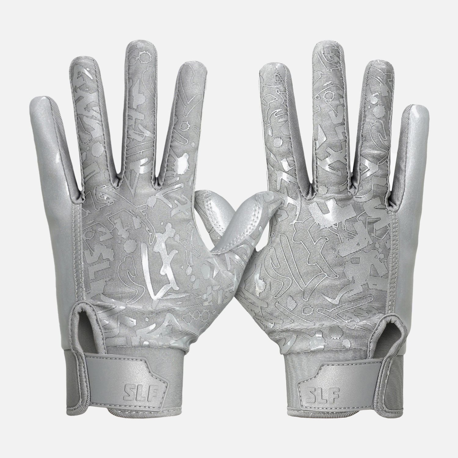 Metallic Gray Sticky Football Receiver Gloves – SLEEFS