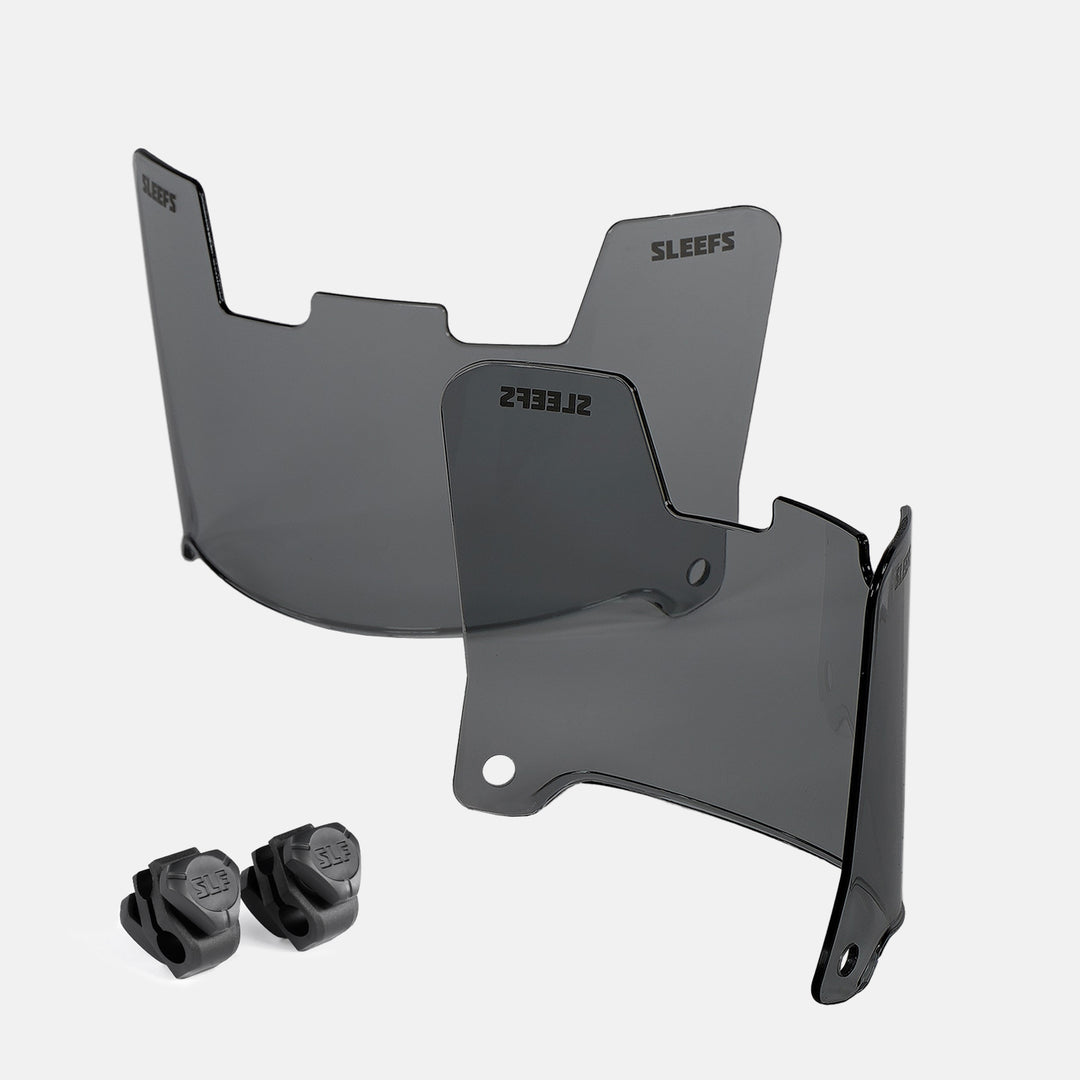 Clear + Black Helmet Eye-Shield Visor Bundle