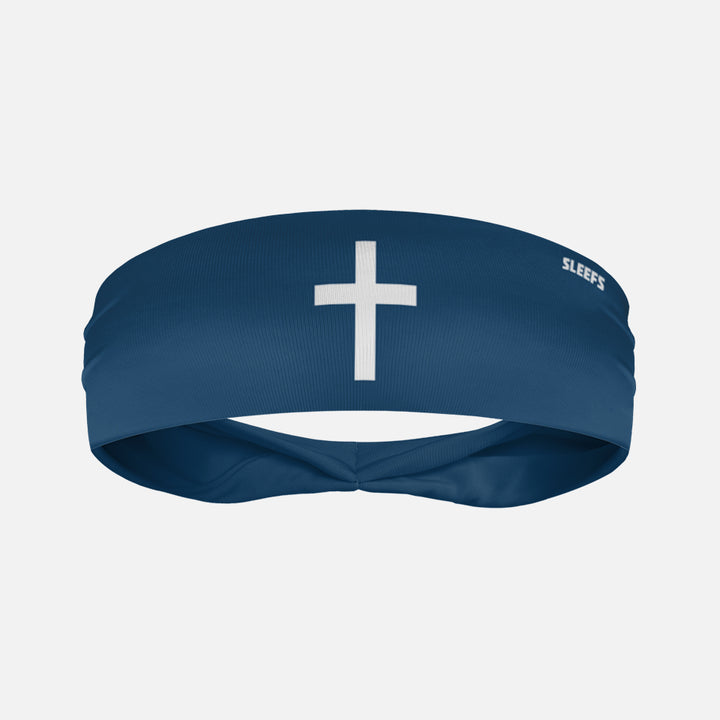 Faith Cross Midnight Blue Kids Headband