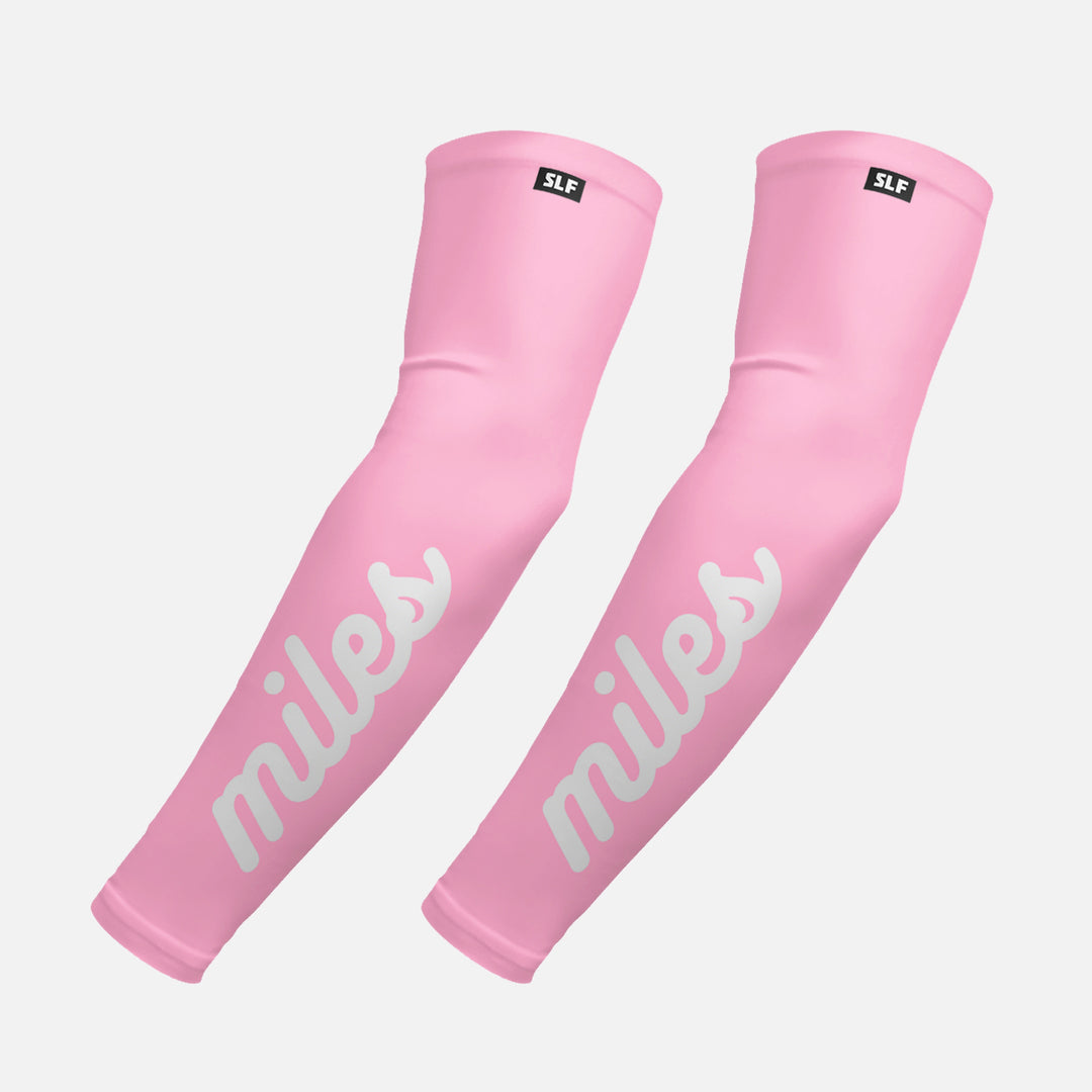 Miles Club Pink Running Sleeves - Pair