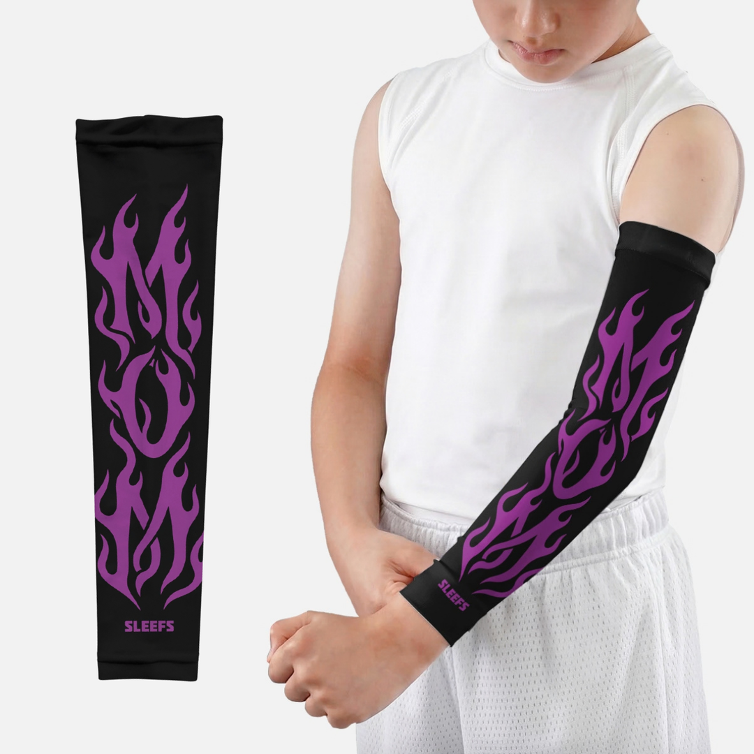 Mom Hot Rod Flame Kids Arm Sleeve