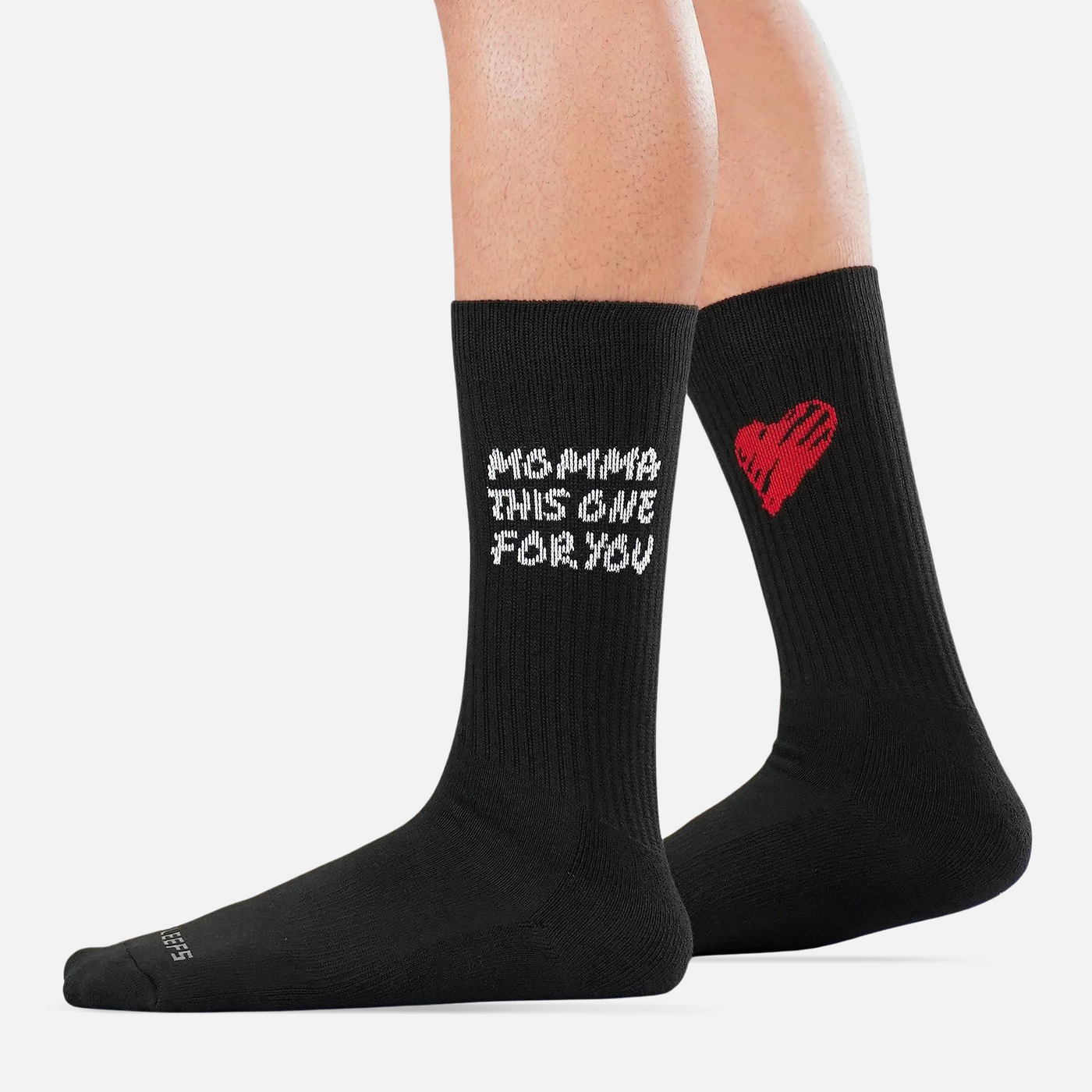 Momma Black Crew Socks