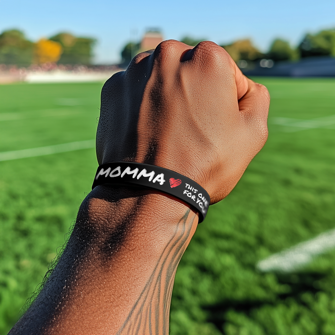 Momma Black Motivational Wristband