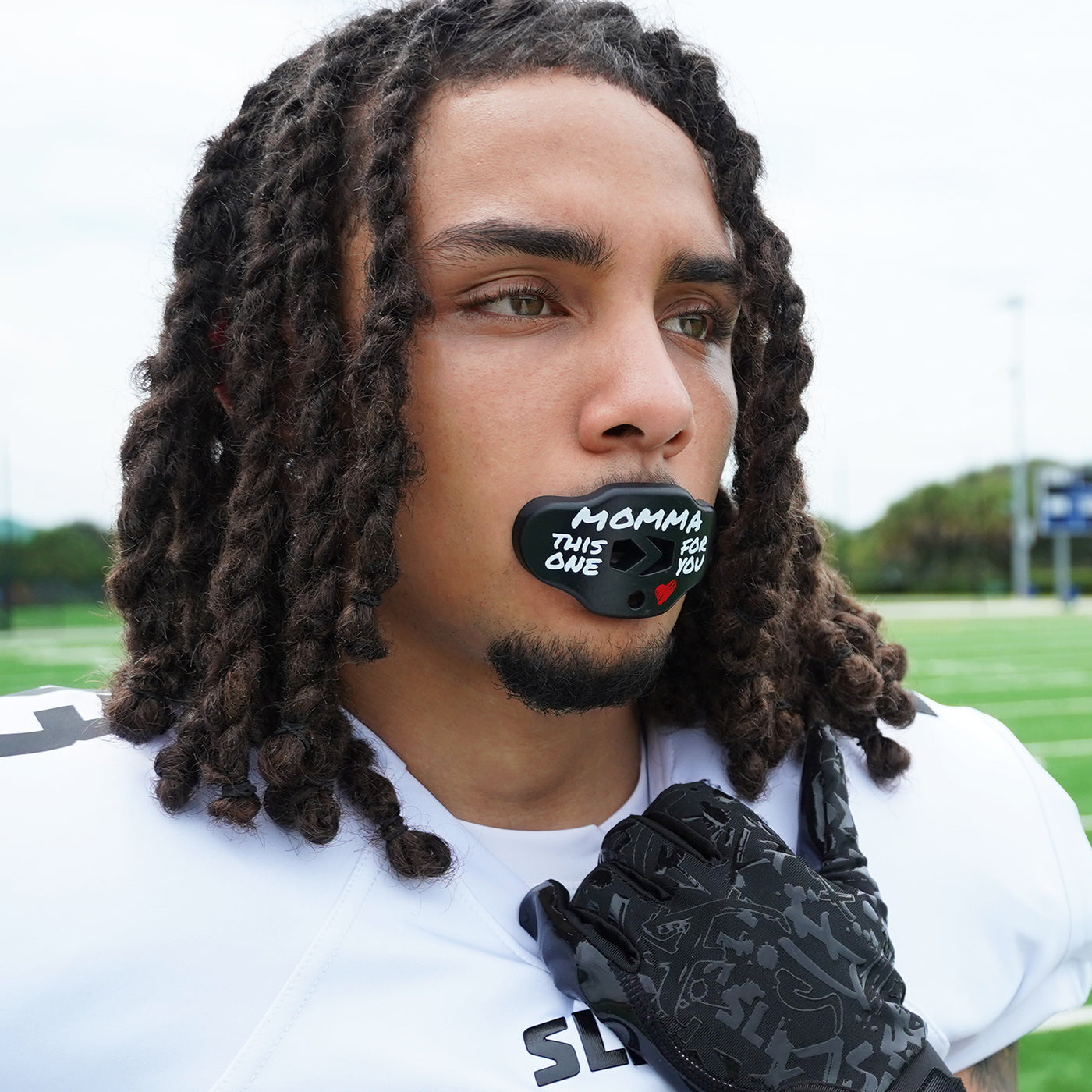 Momma Black Soft Football Mouthguard