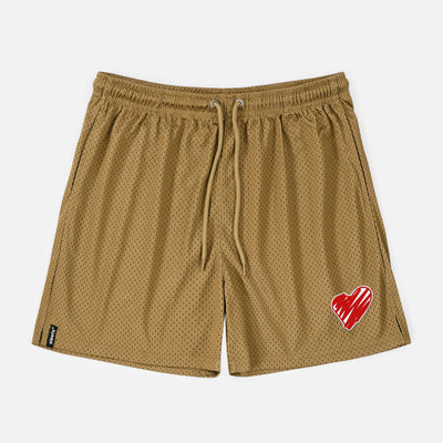Momma Heart Patch Shorts - 7"