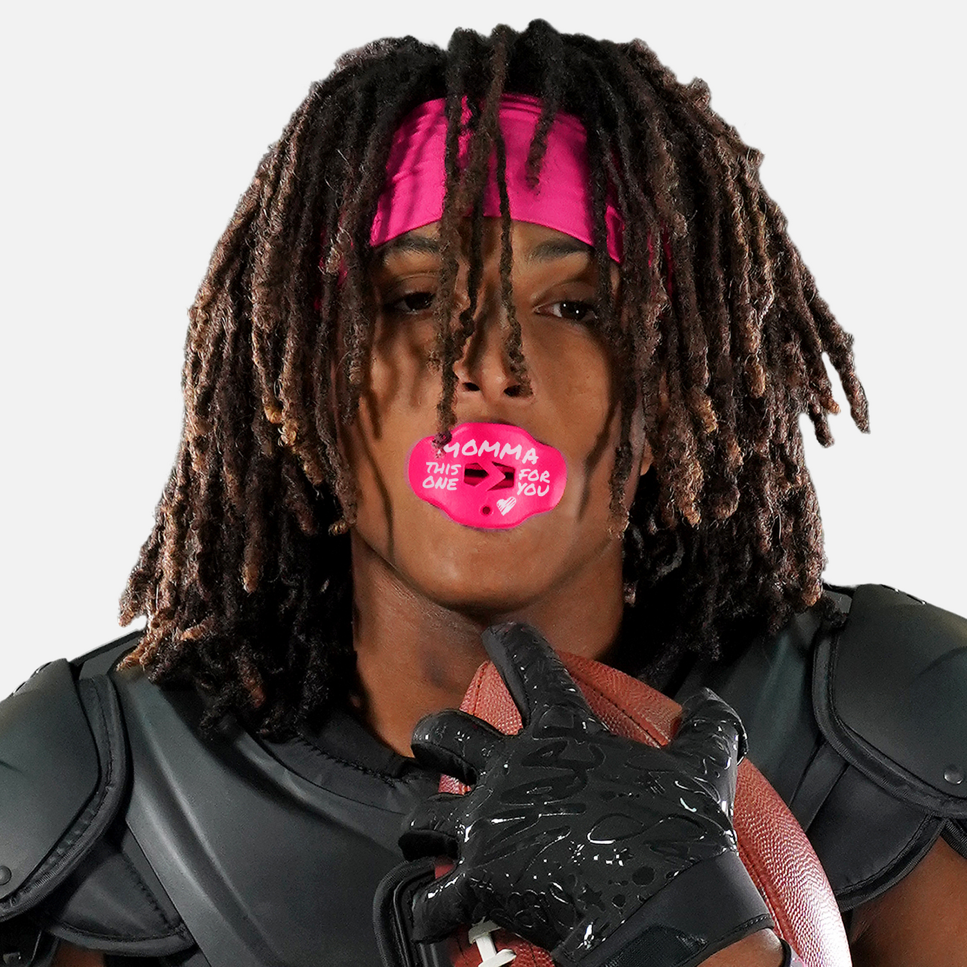 Momma Pink Soft Football Mouthguard