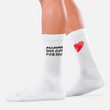 Momma White Crew Socks