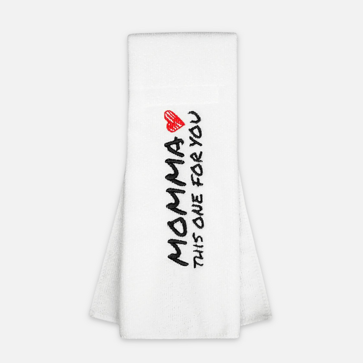 Momma White Football Towel