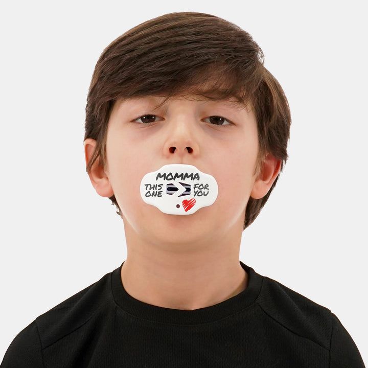 Momma White Kids Football Mouthguard