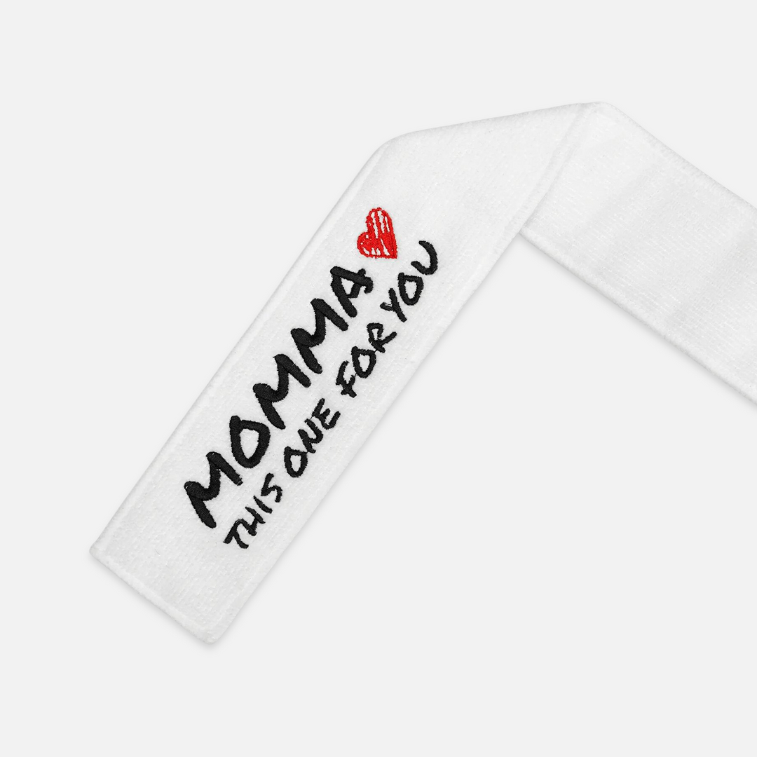 Momma White Thin Football Towel