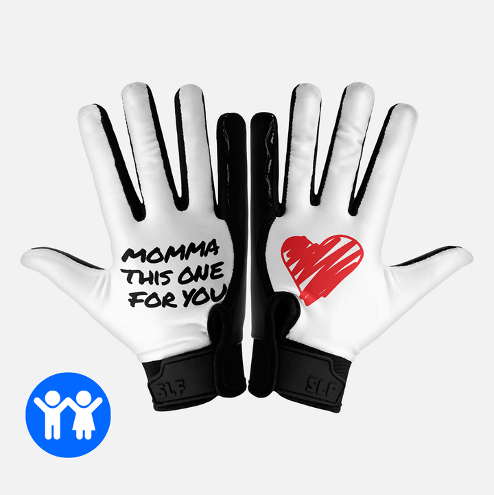 Momma This One For You Sticky Kids Football Receiver Gloves