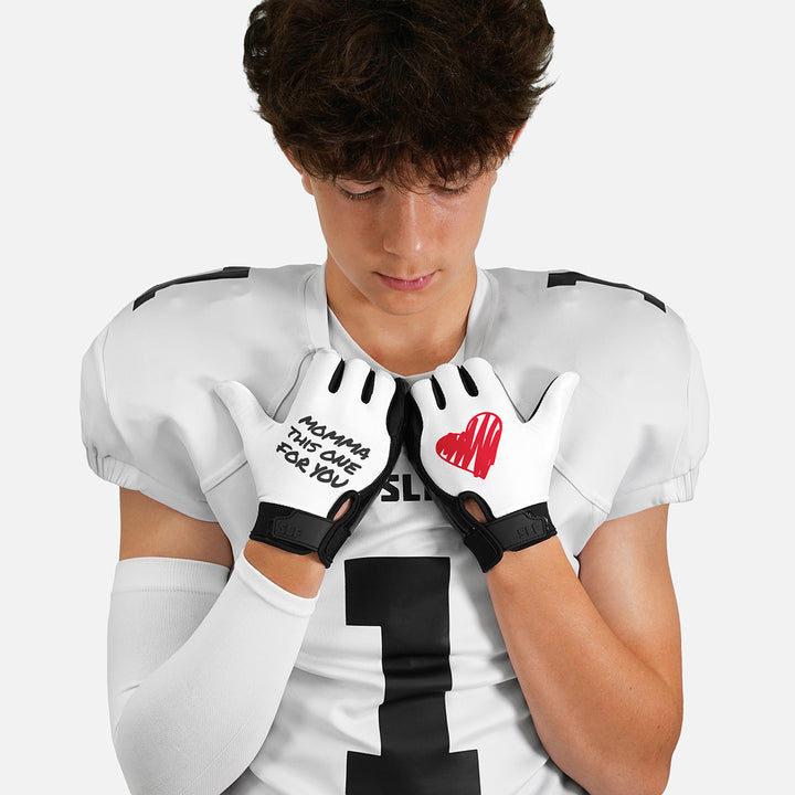 Momma This One For You Sticky Football Receiver Gloves