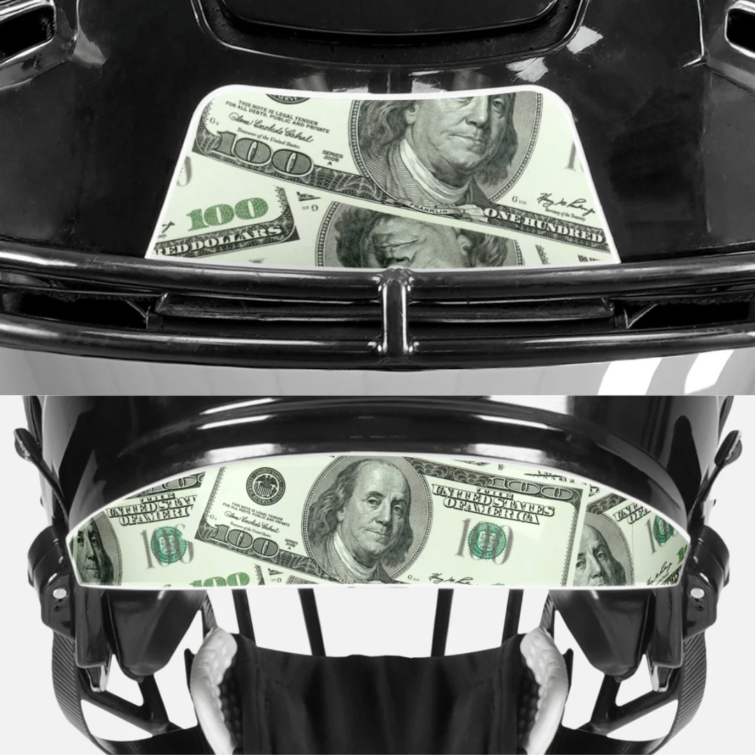 Money Benjamins Riddell Speedflex Front and Back Bumper Sticker Kit