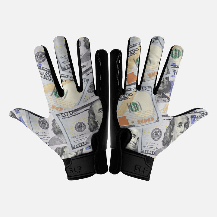 Money Benjamins Sticky Football Receiver Gloves