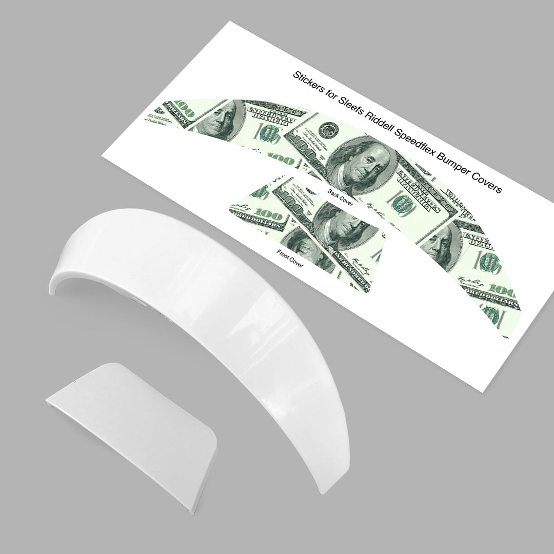 Money Benjamins Riddell Speedflex Front and Back Bumper Sticker Kit