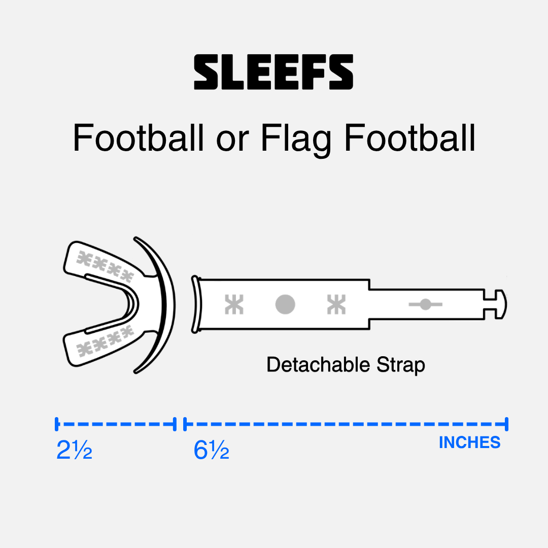 Baby Blue Soft Football Mouthguard 2.0