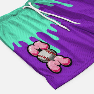 Neon Drip Aquamarine Purple