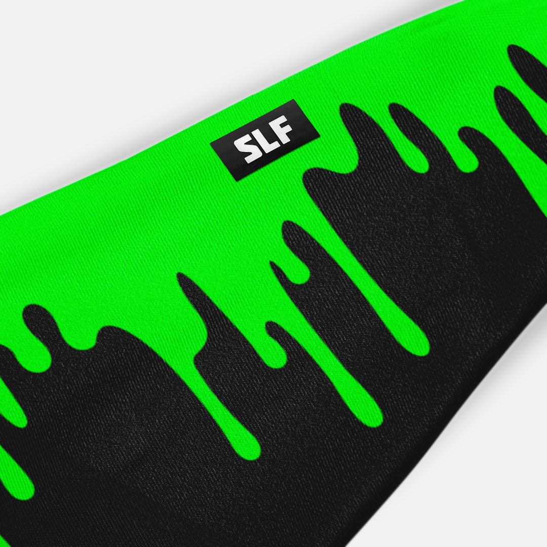 Neon Drip Green Black Headband