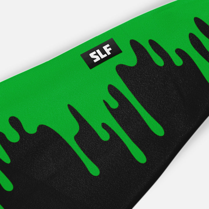 Neon Drip Green Black Headband