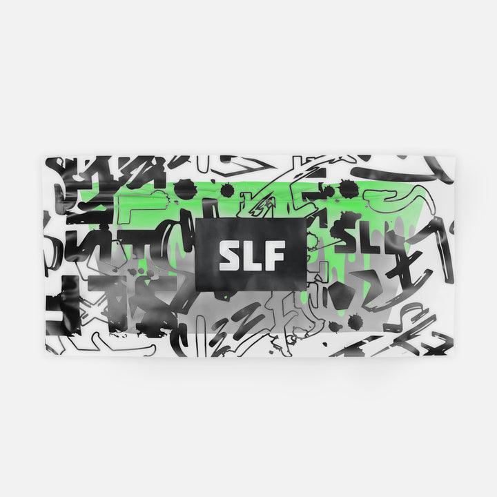 Neon Drip Green Black Headband