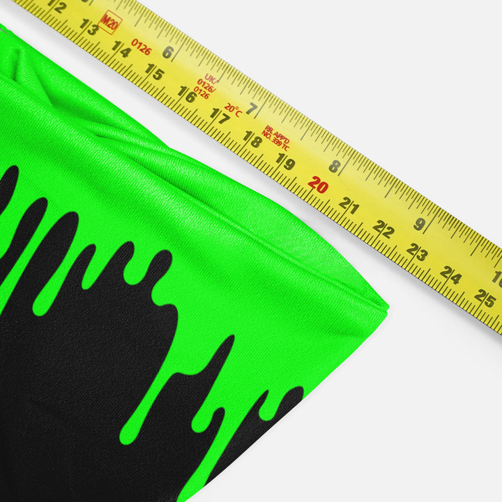 Neon Drip Green Black Headband