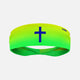 Faith Cross Neon Green Kids Headband