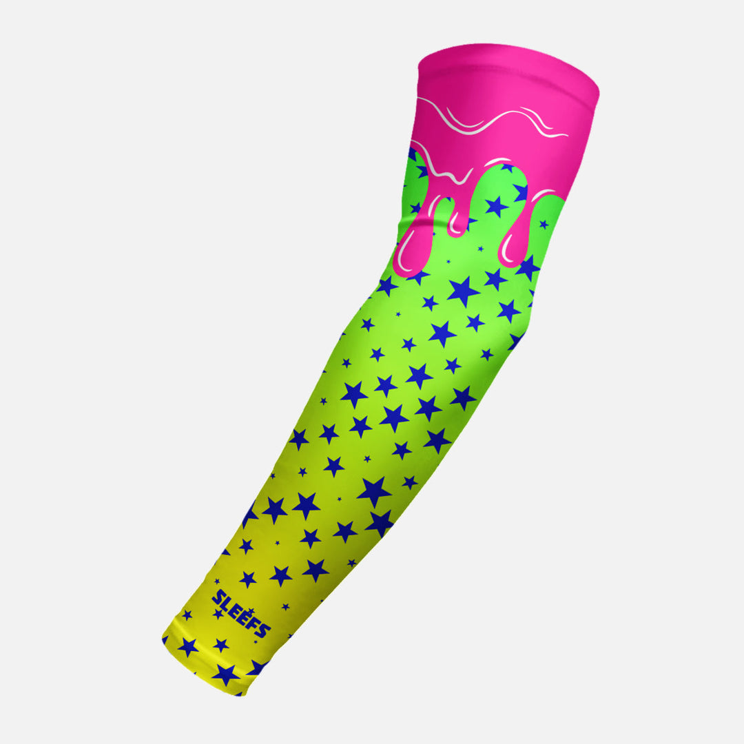 Neon Lime Stars Drip Arm Sleeve