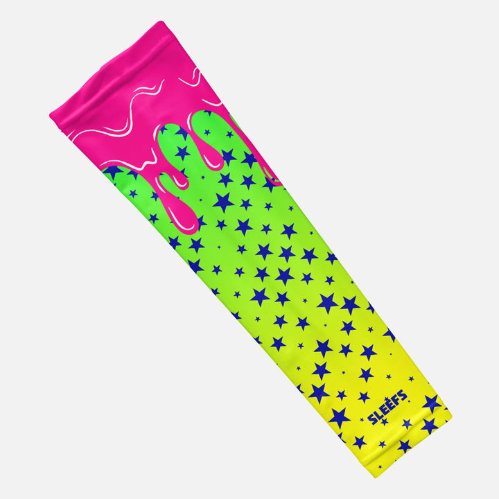 Neon Lime Stars Drip Arm Sleeve