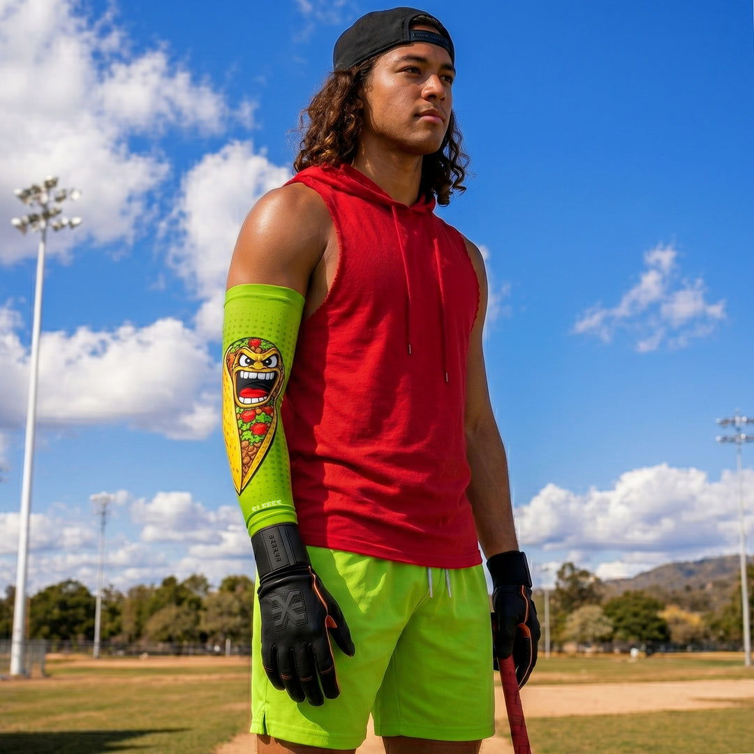 Neon Lime Fiesta Taco Arm Sleeve