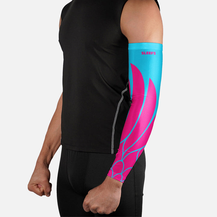 Neon Wings Blue and Yellow Arm Sleeves Pair
