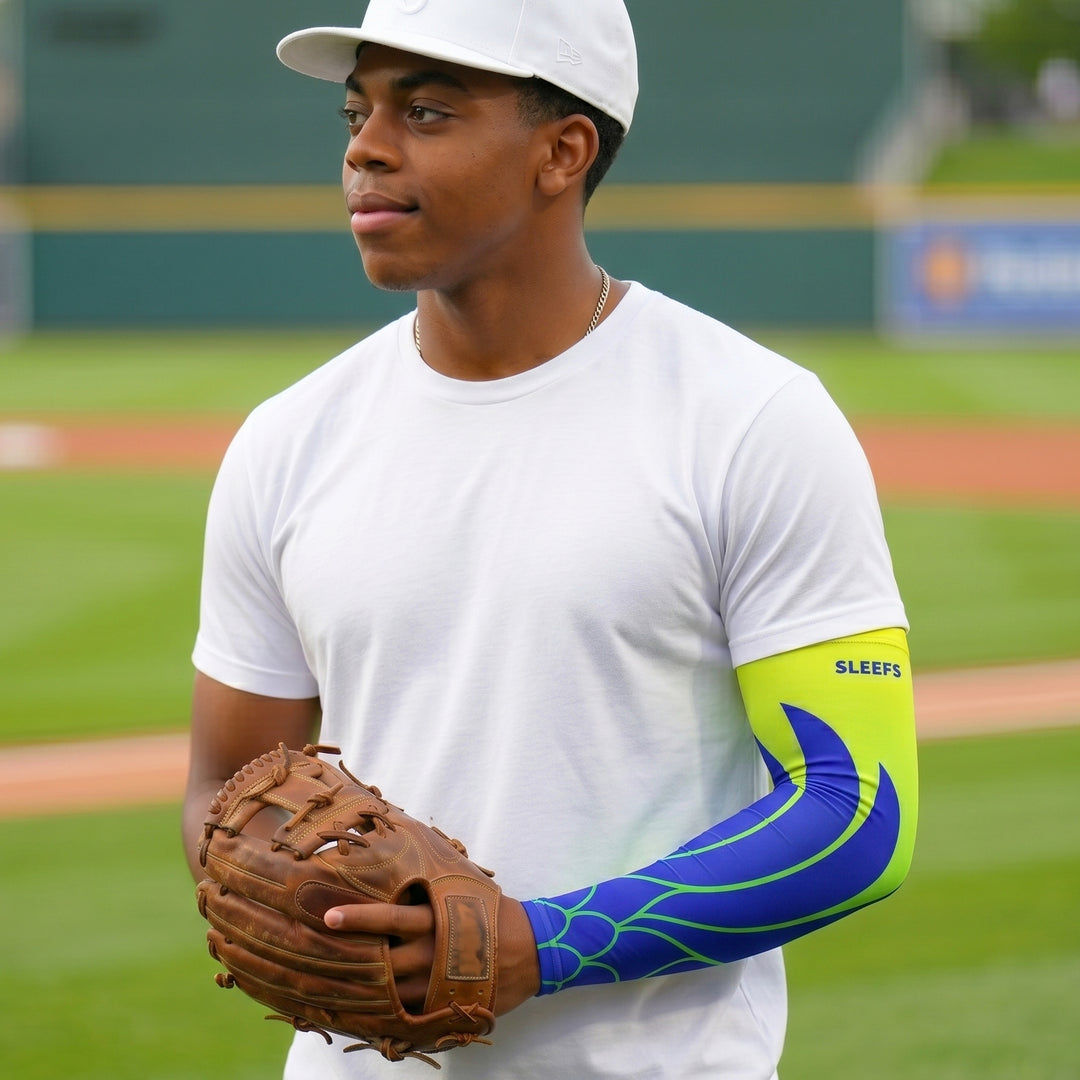 Neon Wings Green and Pink Arm Sleeves Pair