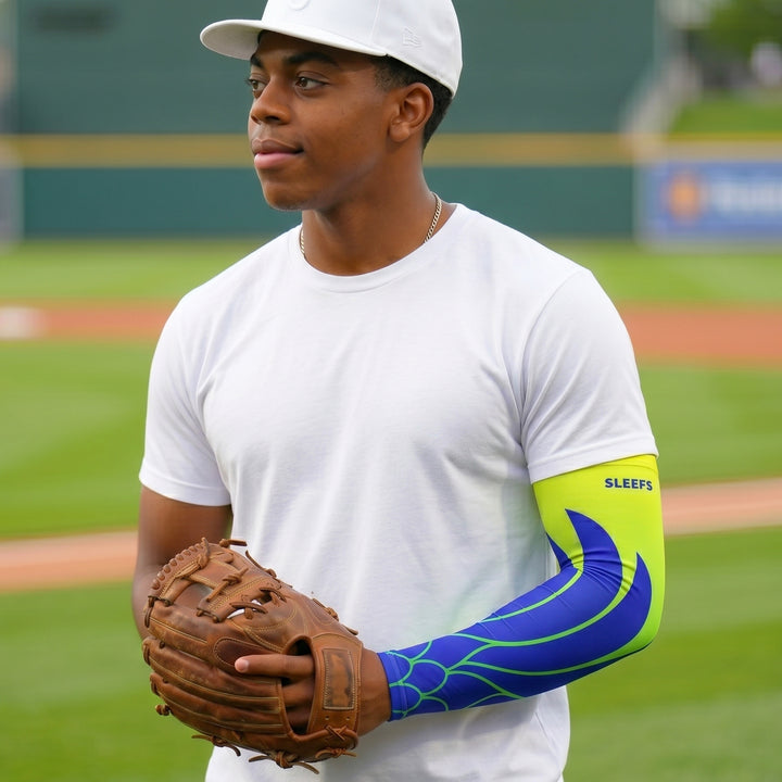 Neon Wings Green and Pink Arm Sleeves Pair