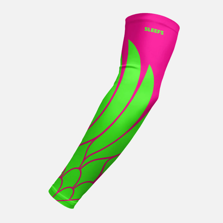 Neon Wings Green and Pink Arm Sleeves Pair