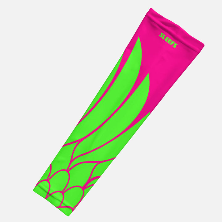 Neon Wings Green and Pink Arm Sleeves Pair