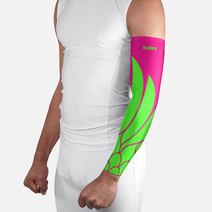 Neon Wings Green and Pink Arm Sleeves Pair