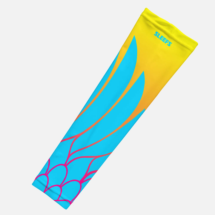 Neon Wings Blue and Yellow Arm Sleeves Pair