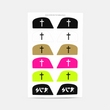 Faith Cross Stickers for Helmet Visor Tabs