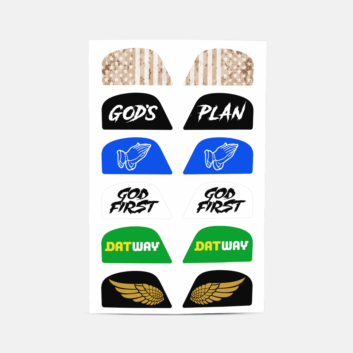 Stickers for Helmet Visor Tabs Collection 