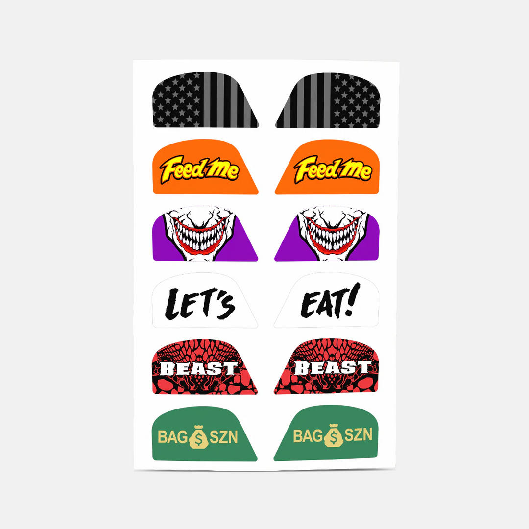 Stickers for Helmet Visor Tabs Collection #2