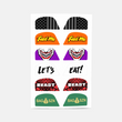 Stickers for Helmet Visor Tabs Collection 