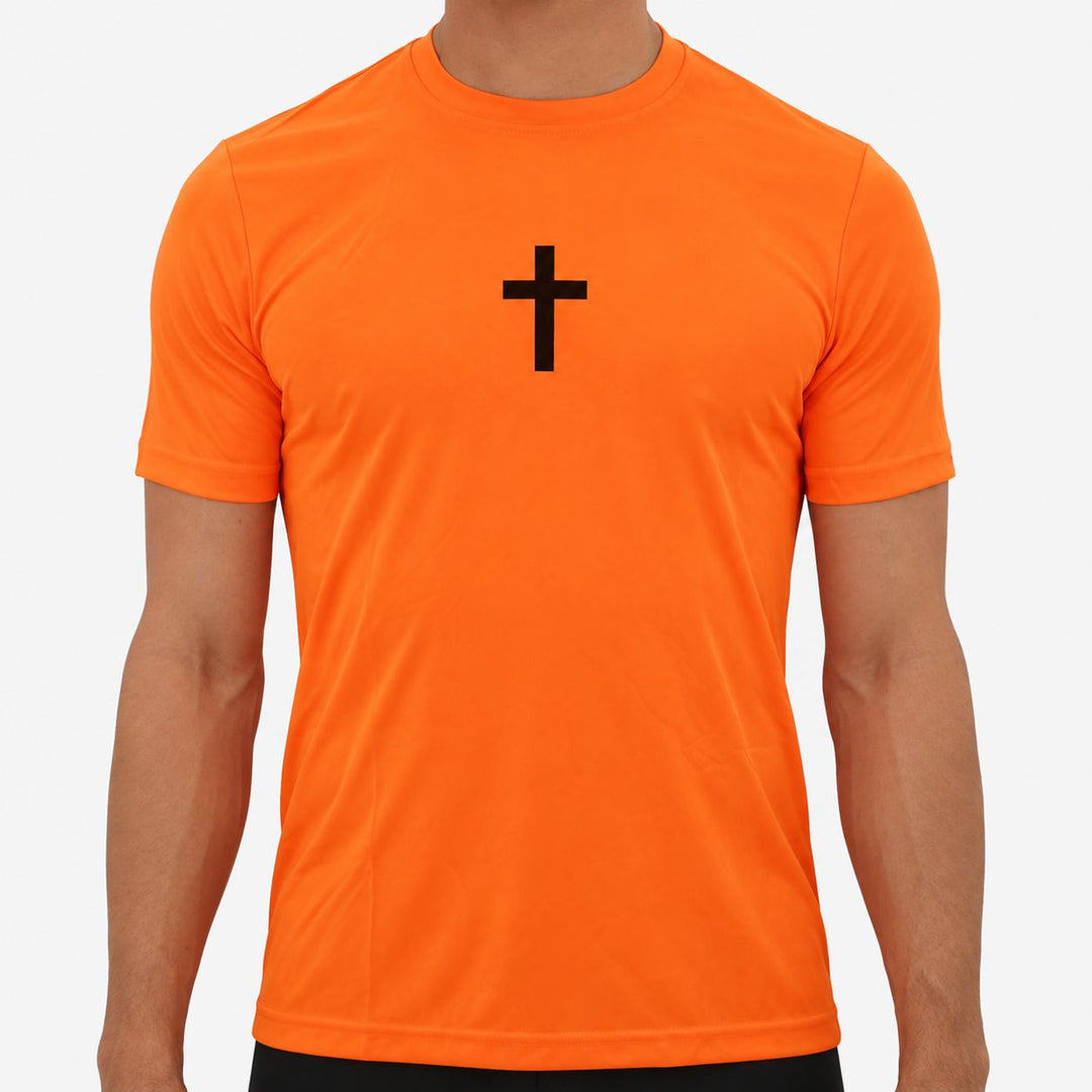 Faith Cross Orange Quick Dry Shirt