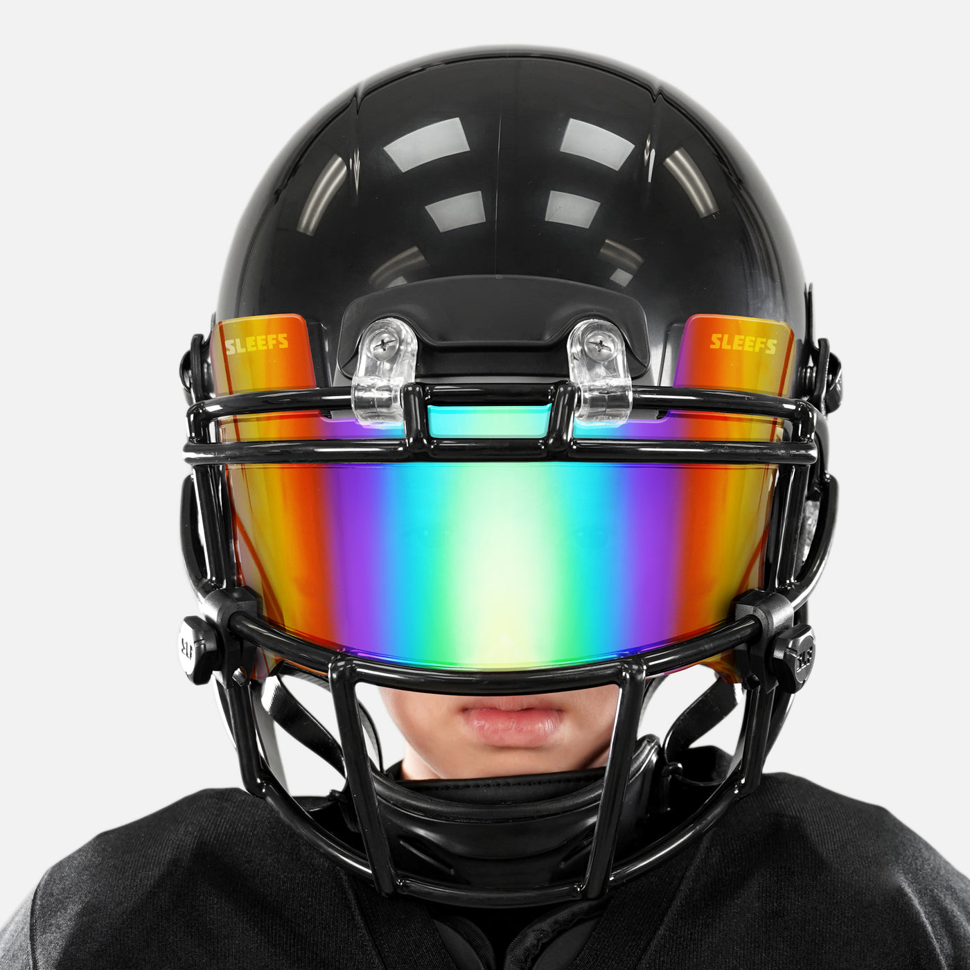 Orange Green Bifrost Rainbow Helmet Eye-Shield Visor for Kids