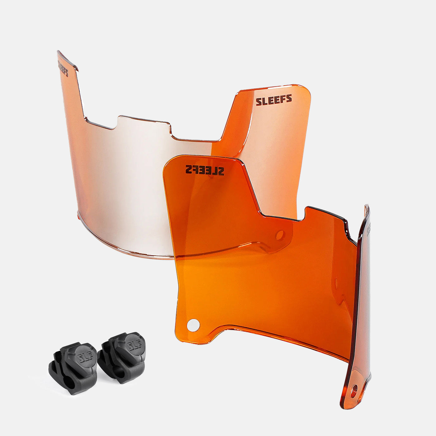 Orange Machine Silver Helmet Eye-Shield Visor