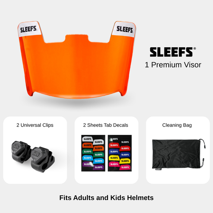 Hue Orange Helmet Eye-Shield Visor