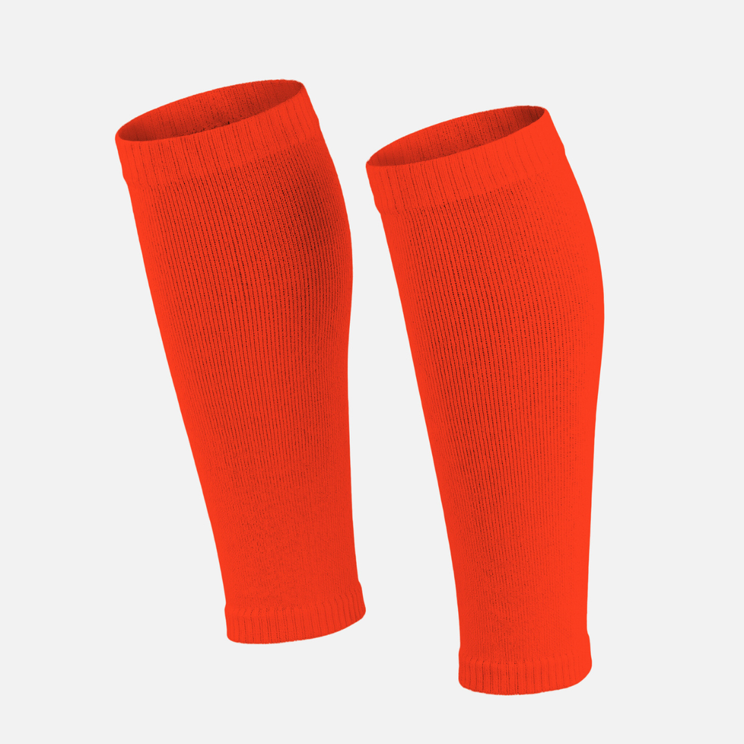 Hue Orange Knitted Compression Calf Sleeves
