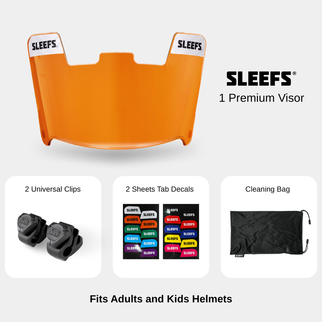 Orange Clear Helmet Eye-Shield Visor