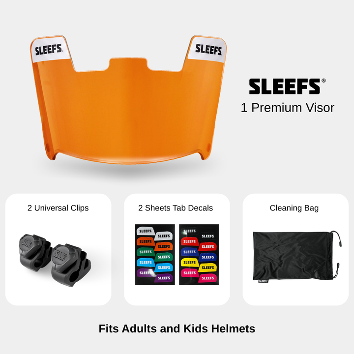 Orange Clear Helmet Eye-Shield Visor