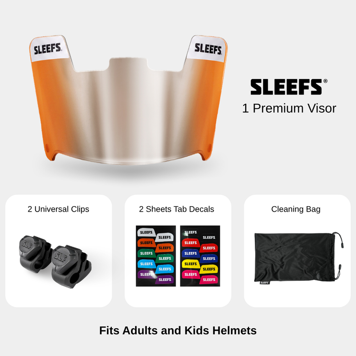 Orange Machine Silver Helmet Eye-Shield Visor